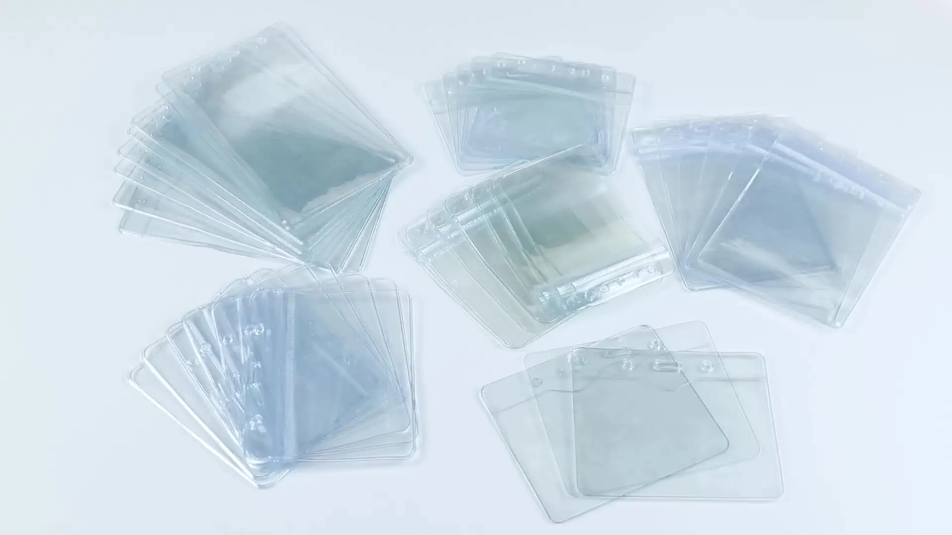 Cheap Clear PVC Soft Plastic ID Badge Card Holder Waterproof Transparent  Business Name Card Sleeve