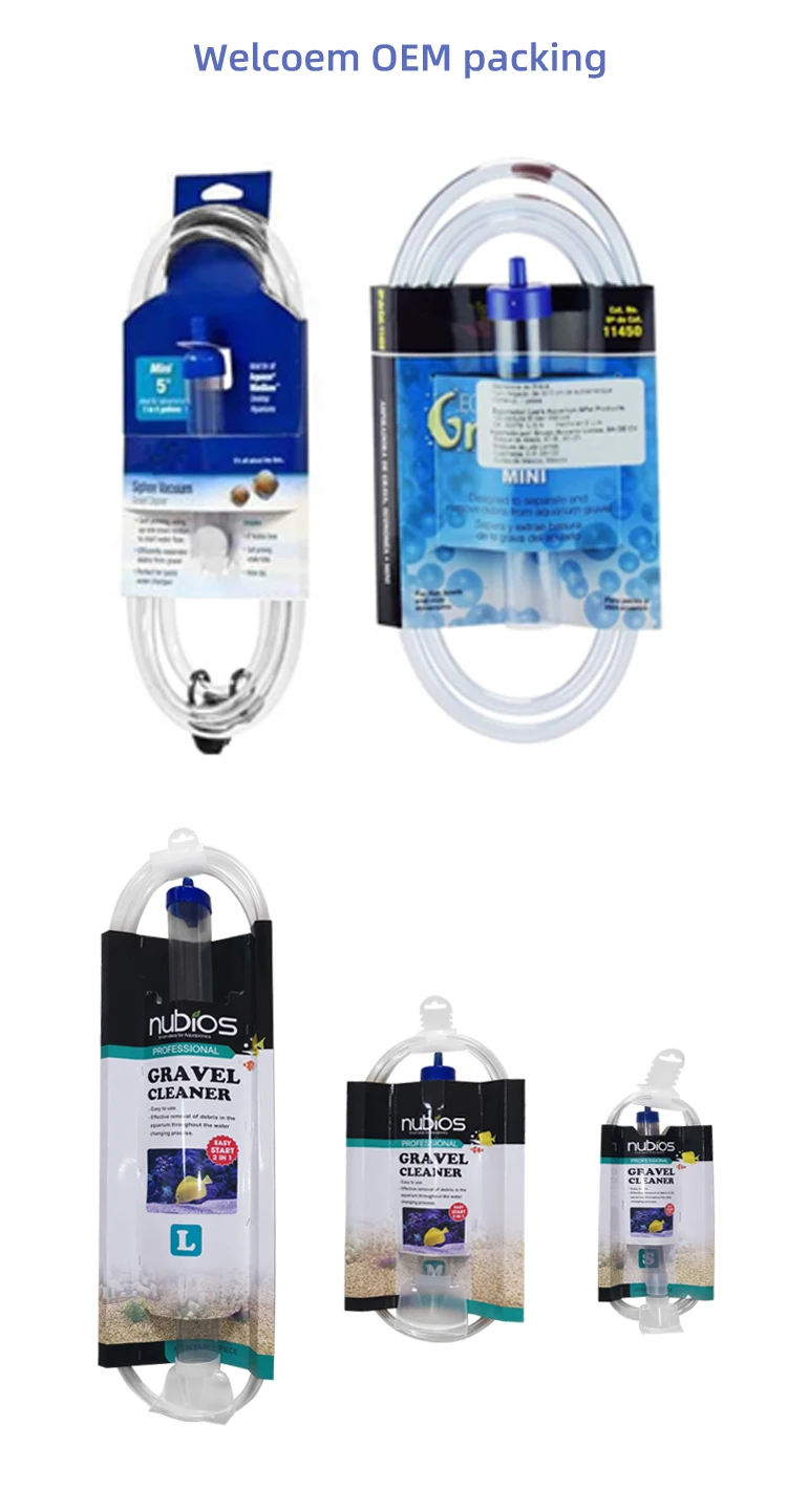Aquarium Fish Tank Cleaning Products Gravel Vacuum Water Siphon With