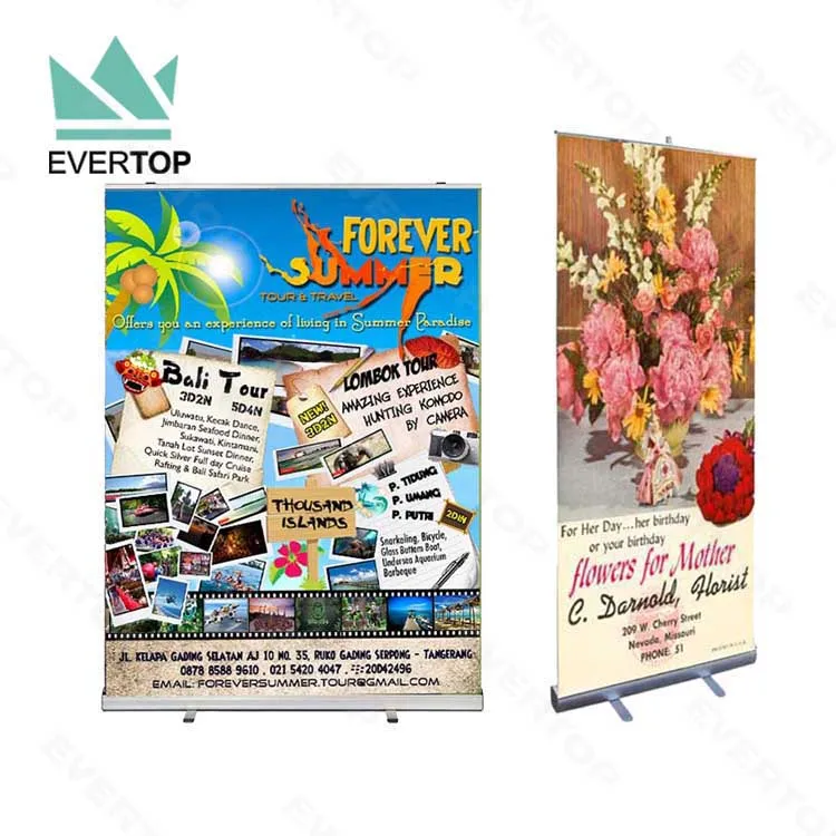 Display Advertising Retractable Roll Up Banner Stand Large Banner