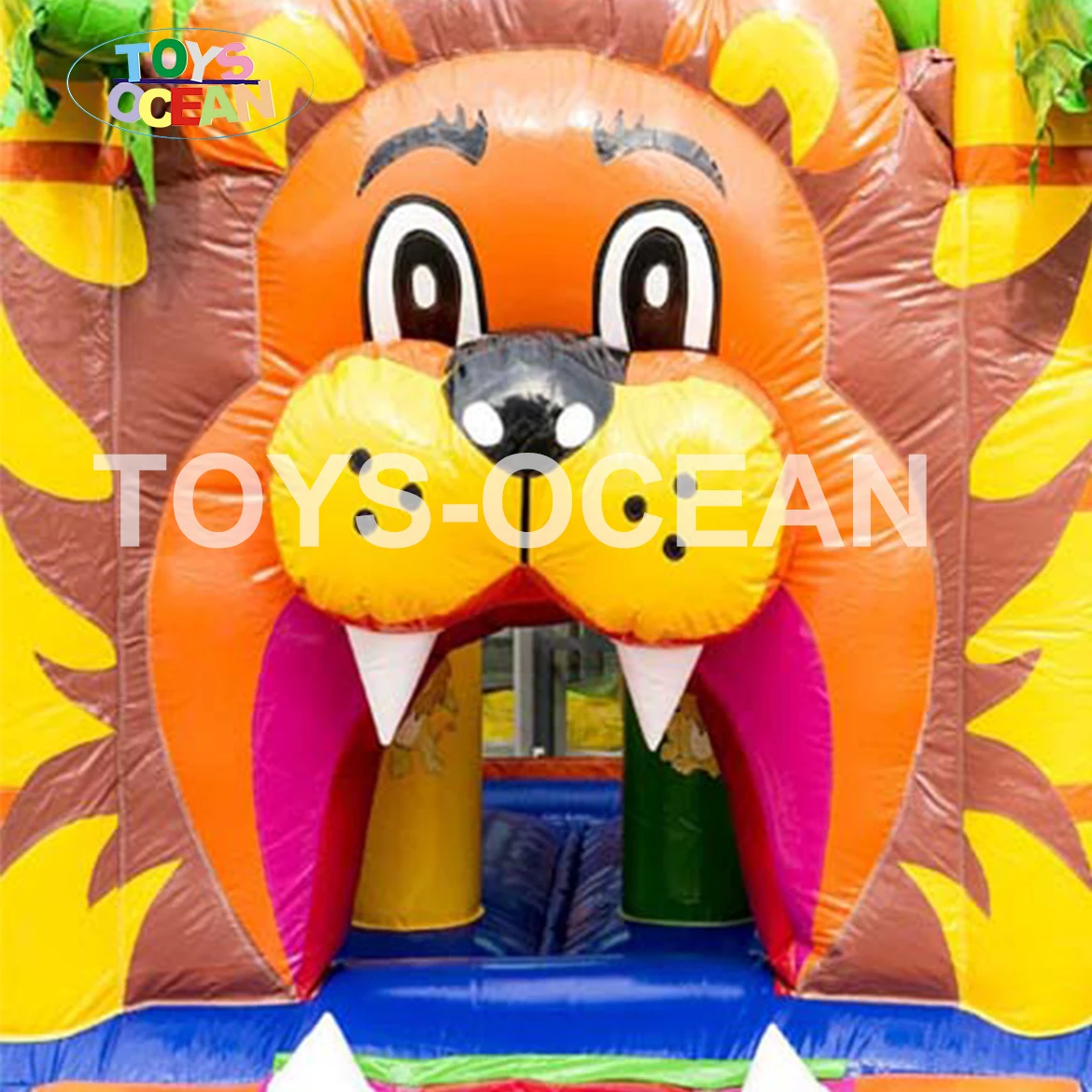 Inflable Multiplicar León/castillo Inflable León Con Tobogán/aire León ...