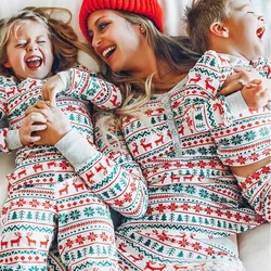 2021Drop shipping Adults and Kid Women Christmas family matching pajamas Clothes Suit Family Christmas Pajamas Sets
