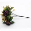 Artificial rose flower Single Handmade rose Corsage Wedding bouquet wedding decoration artificial silk flower