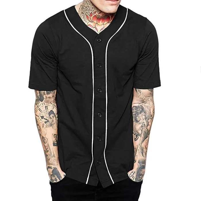 

blank black quick dry baseball jersey uniform, Customized