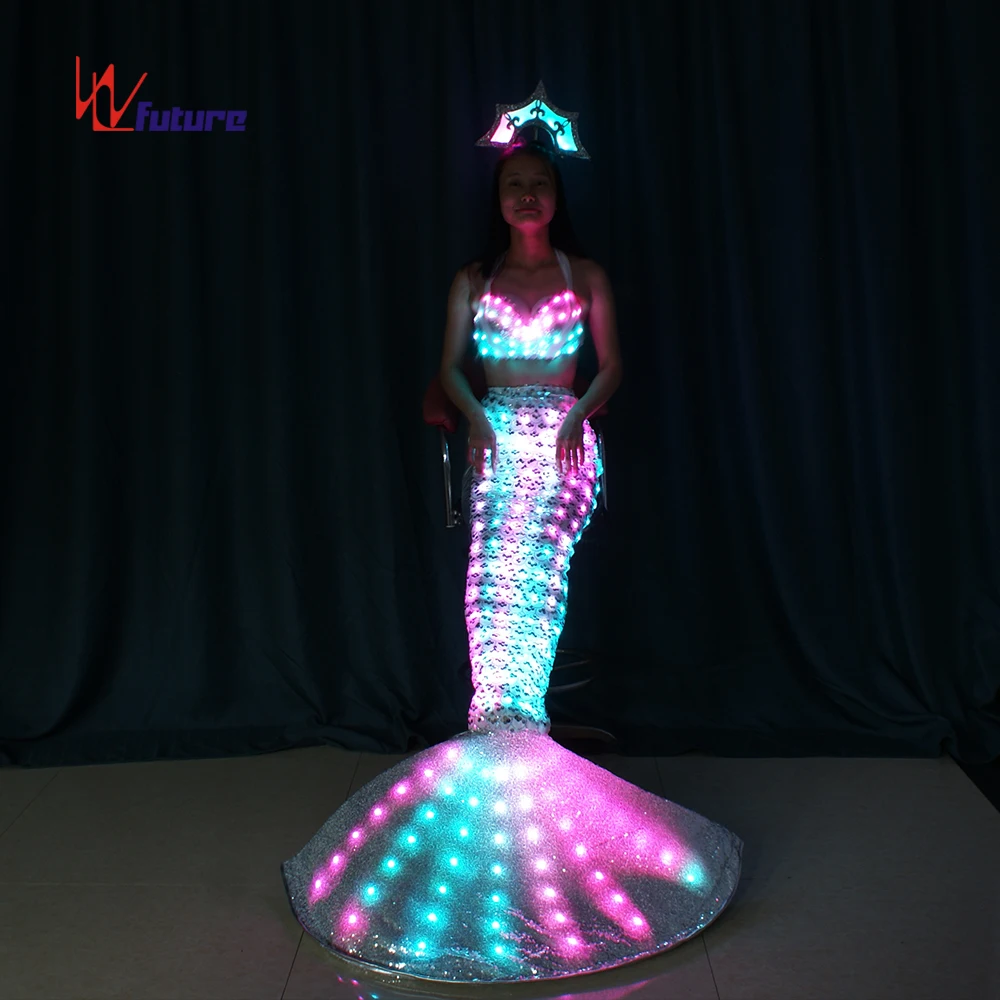 Fashion Led Light Up Mermaid Dress Costumes,Fancy Neon Clothing For  Entertainment - Buy Fish Fancy Dress Costumes,Fancy Dress Costume For  Advertising,Fancy Dress Mermaid Costume Product on 