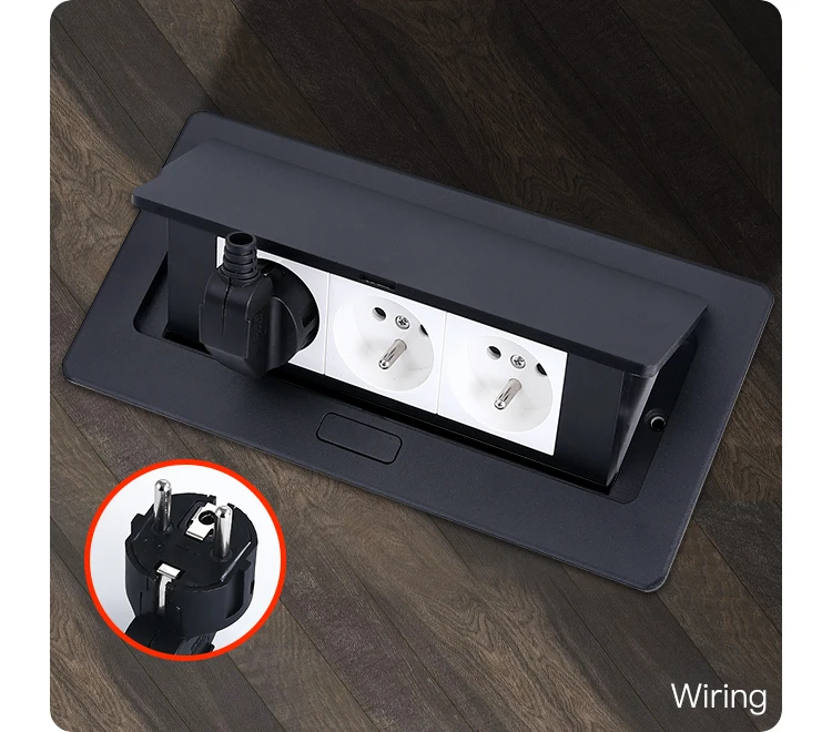 Factory sales Aluminum Alloy multi module embedded table socket