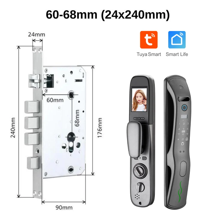 Tysh 3d Face Id Door Lock With Camera Tuya Remote Wifi Digital