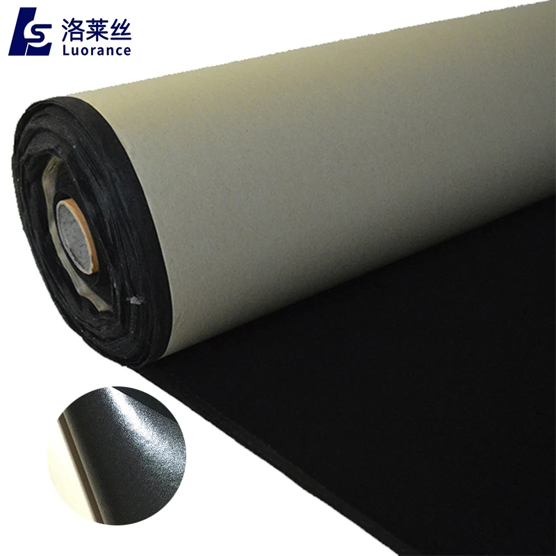 Non Woven Flocking Black Velvet Fabric Upholstery Adhesive Velvet