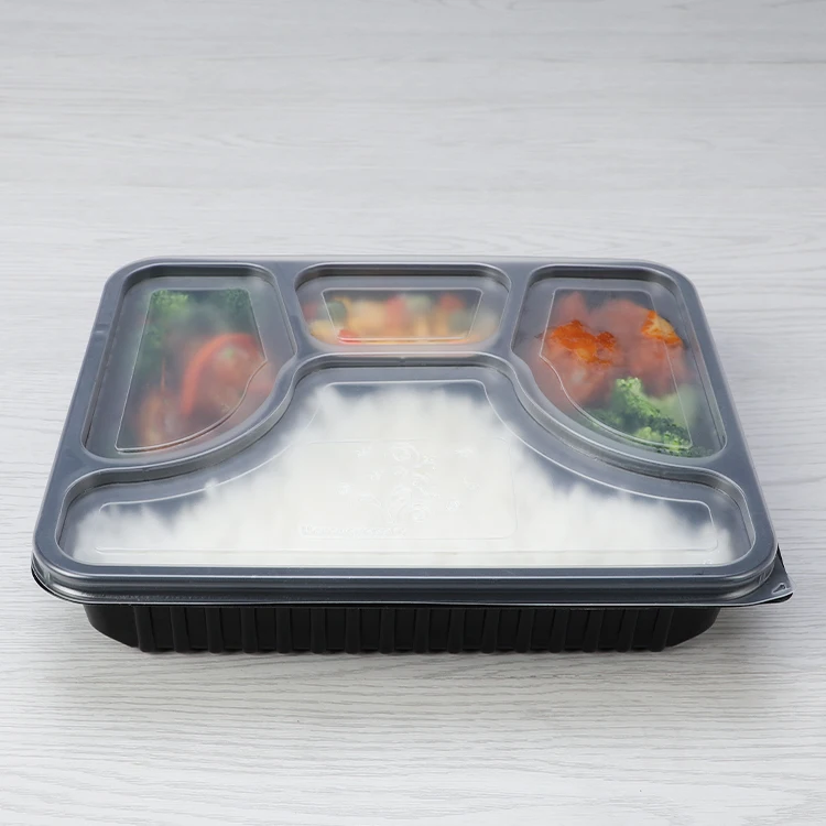 4 compartment plastic food disposable bento lunch boxes container takeaway box