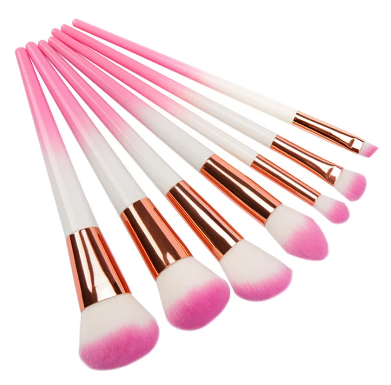 pink cosmetic brushes