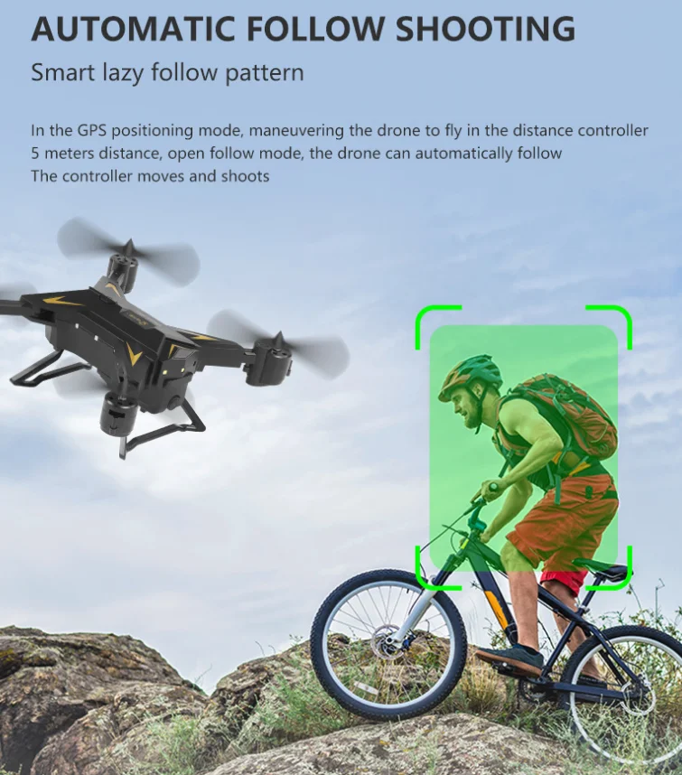 2020 5G GPS Auto Return Home RC Foldable Pocket Mini Drone with 4k Camera