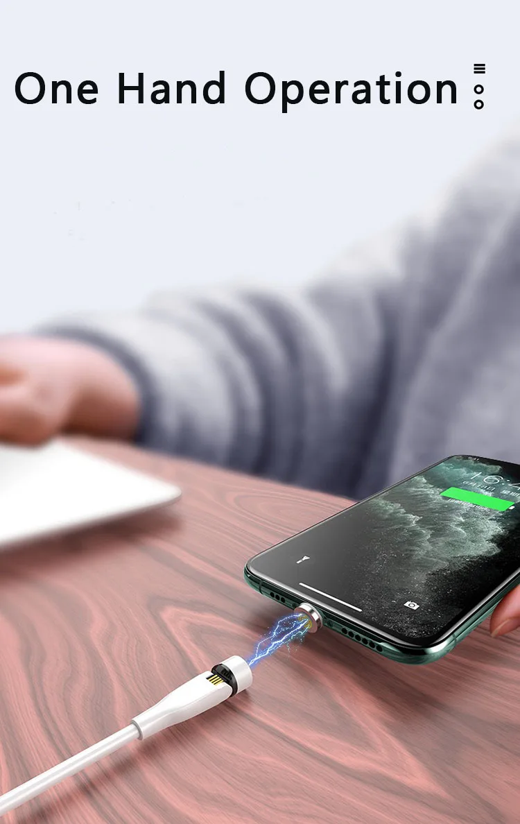 2020 New Trending 3in1 540 Degree Magnetic Cable For Data Transmission For Iphone Type c Micro - ANKUX.COM