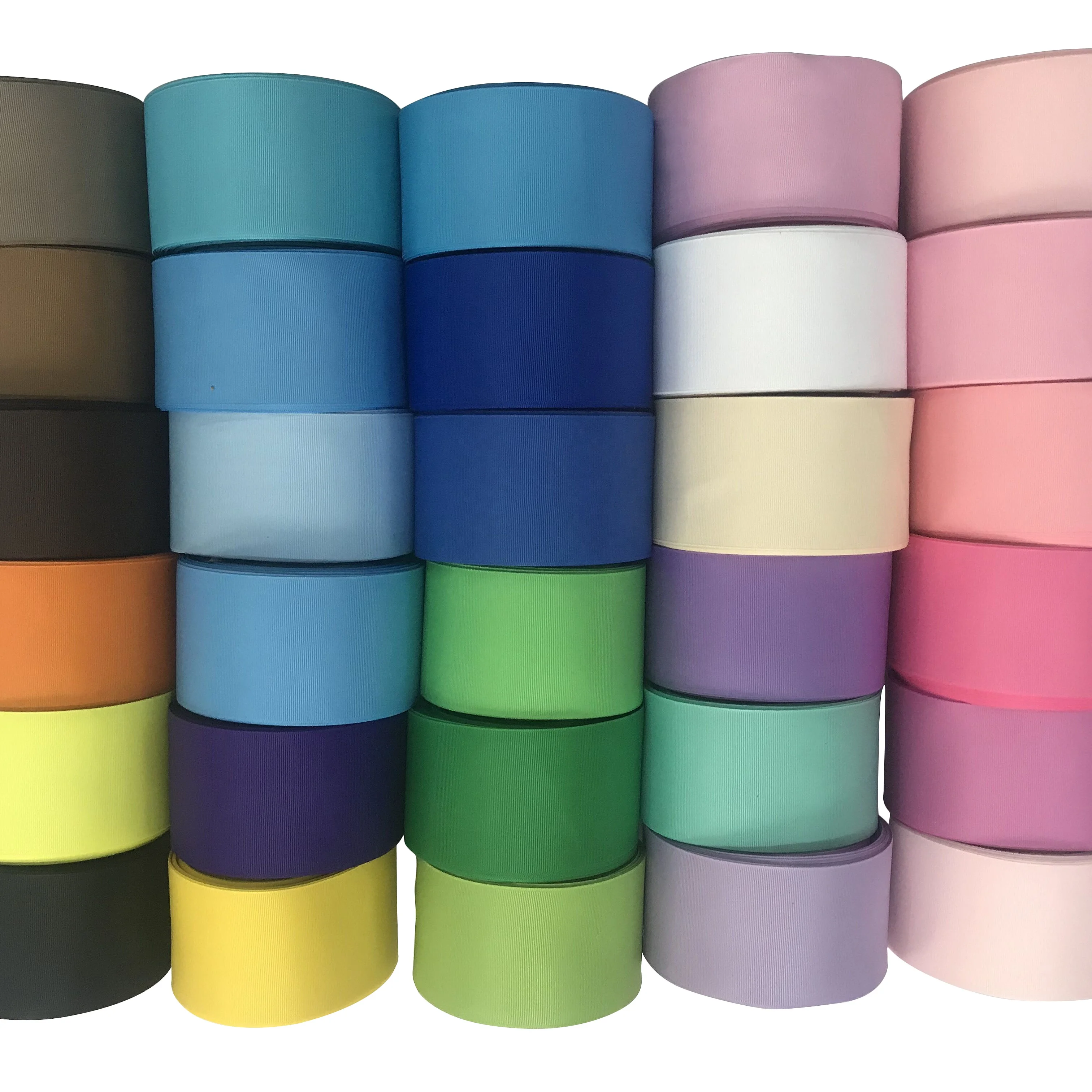 100% Polyester Colorful Grosgrain Ribbon for Hair Bows - China