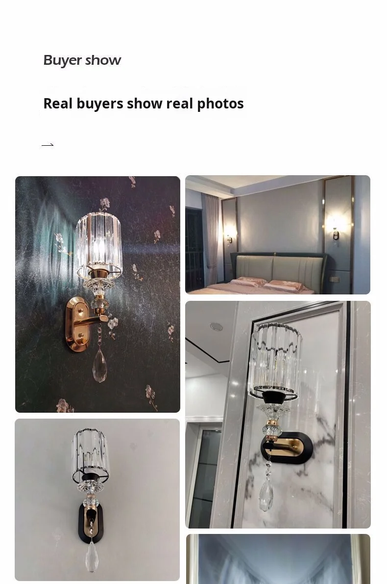 product modern minimalist crystal wall luxury led creative iron for bedroom bedside aisle hotel living room entrance background wall-0