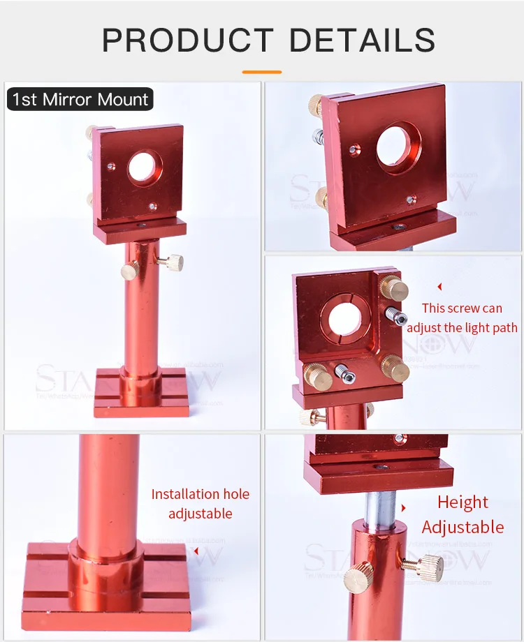 Startnow Co2 Laser Head Kit mm Focus Lens 25mm Mo Si Mirror Mount Holder For Diy Cnc Cutting Machine Metal Base Spare Parts Buy Laser Mirror Mount Co2 Laser Kit Co2 Laser
