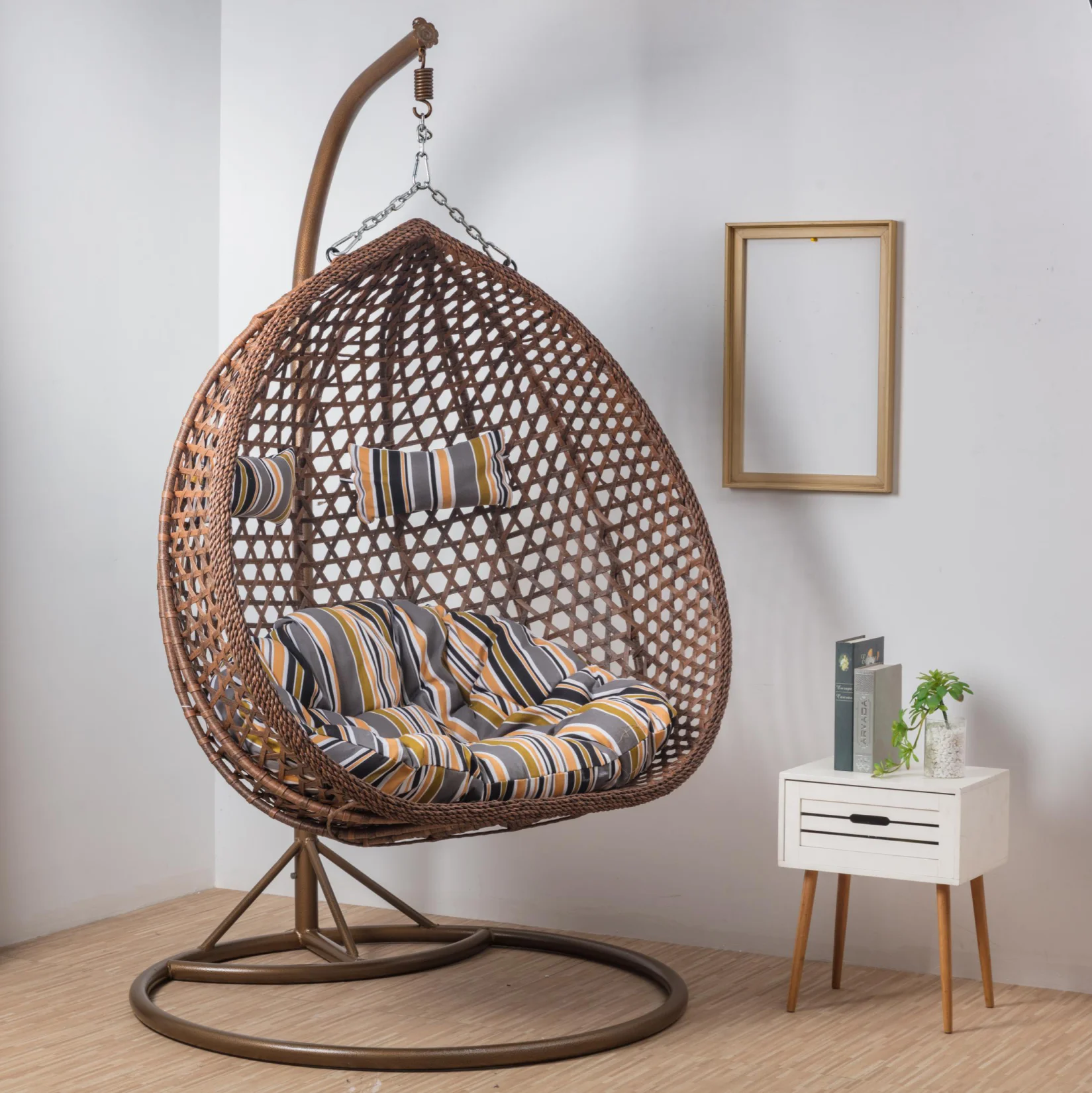 Гнездо из ротанга. Кресло подвесное "Соната". Плетеное кресло качалка подвесное. Подвесное кресло Двухместное. Кресло яйцо подвесное.