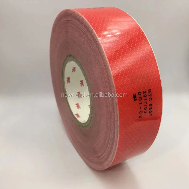 1 M film réflexe Réfléchissant Ruban Adhésif Reflex Film reflektorband blanc/rouge 