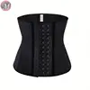 S908030 queenmoen 2019 fashion new style 9 steel bones pressing botton smooth woman latex trimming corset waist trainer