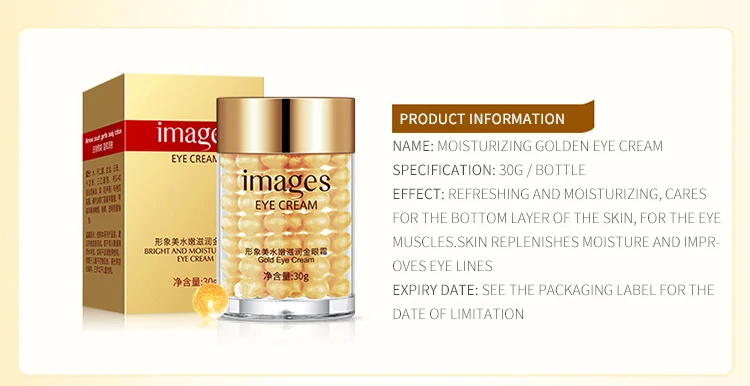 High Quality Bright moisture Golden Eye Cream Anti-Aging Reduce Puffiness Eye Cream for Women