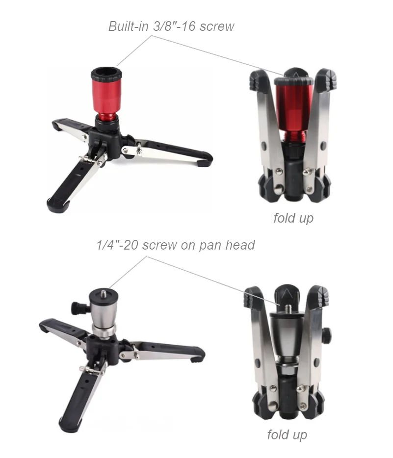 3 Legged Stabilizer For Rugged Monopod Foot Tripod Stand With Built In
