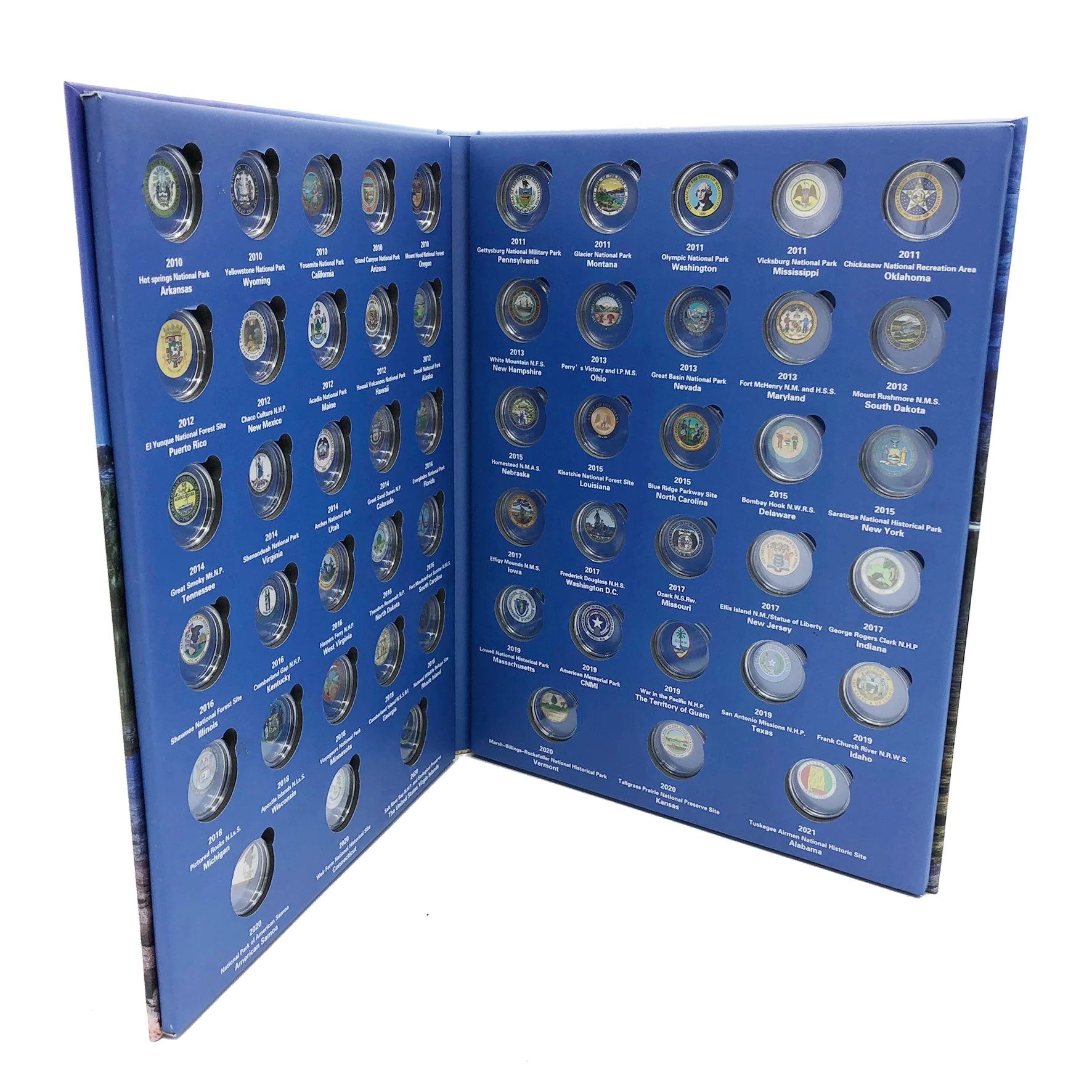 
Custom Hardcover USA National Park Quarters Coin Collector Album 