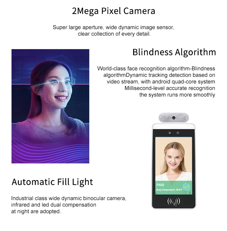 Thermal Camera for Body Temperature Measurement Intelligent Machine Infrared Remote Access Control Face Recognition