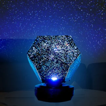 rotating night light projector with music