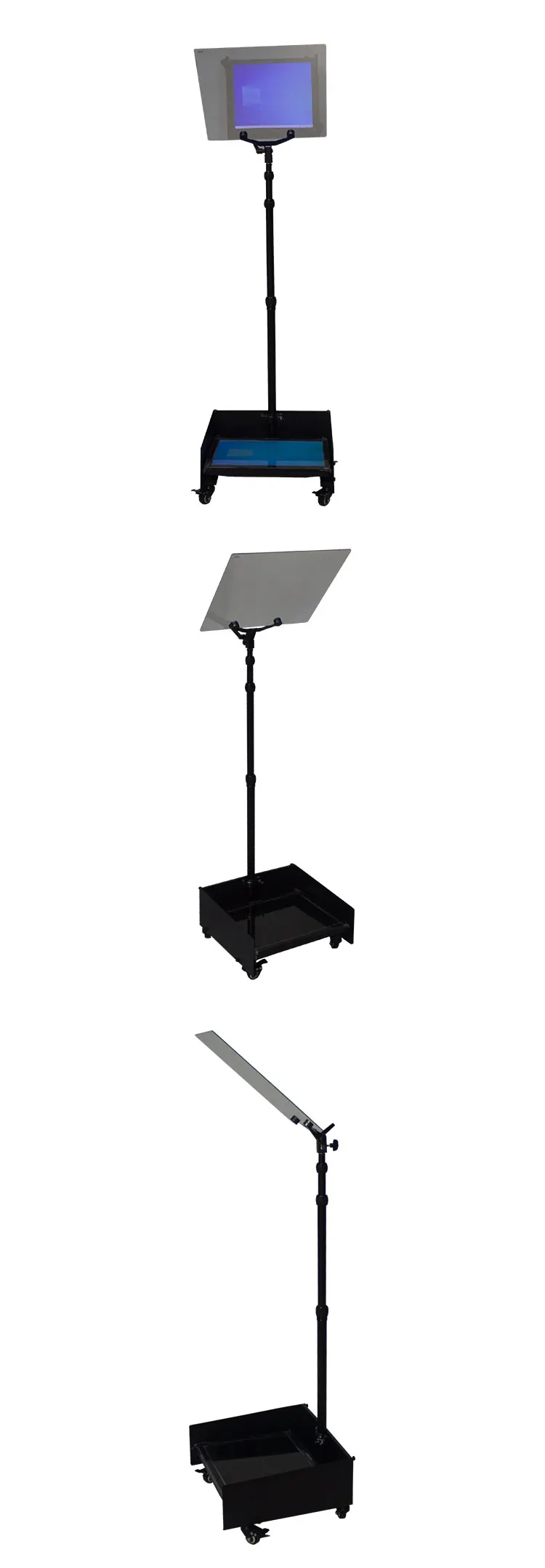 Conference prompter video supported presidential teleprompter 17 inches