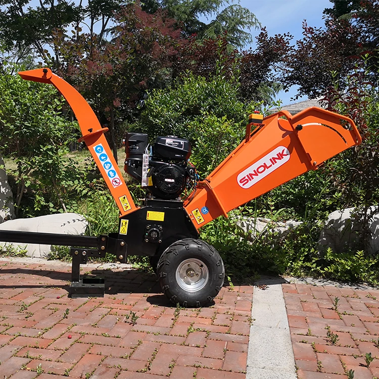 Ce Certificated Gasoline Chipper Shredder Mulcher For Garden,Pto Wood
