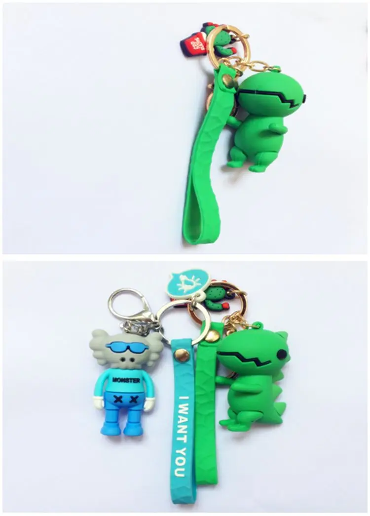 eco-friendly customized 3d soft pvc key chain