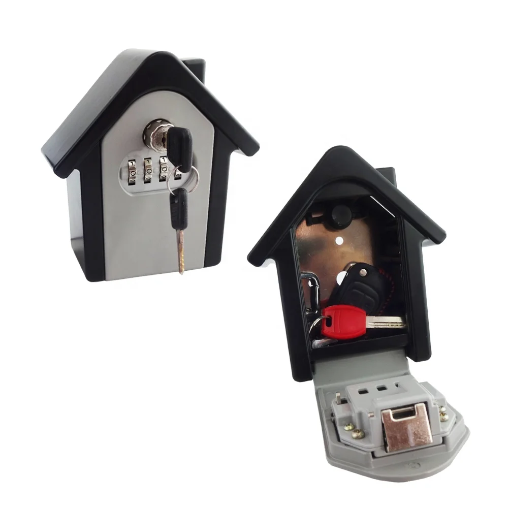 Combination Code And Key Double Lock Realtor Safe Box Family Alloy Key