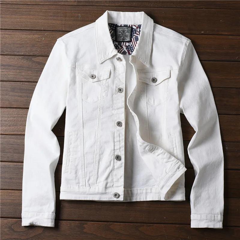 Wholesale White Denim Jackets Men 