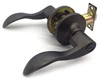 Matte black tubular leverset door handle lever lockset oil rubbed bronze ORB aged bronze handle door lock