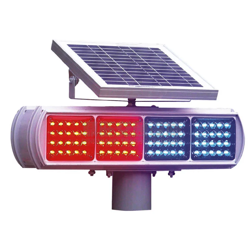 Trending Products Red And Blue Traffic Flash Double-side traffic LED Warning Strobe Light solar flash light