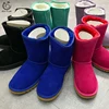 Fashion white pink short luxury winter warm faux boots children baby fur boots for kids