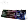 Gaming Keyboard Rainbow Colorful Backlit Game Keyboard RU/ES Layout with Microphone USB Wired Keyboard for PC Gamer Computer