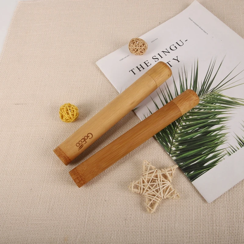 
Customized Eco-friendly Biodegradable Nature Bamboo Toothbrush Tube 