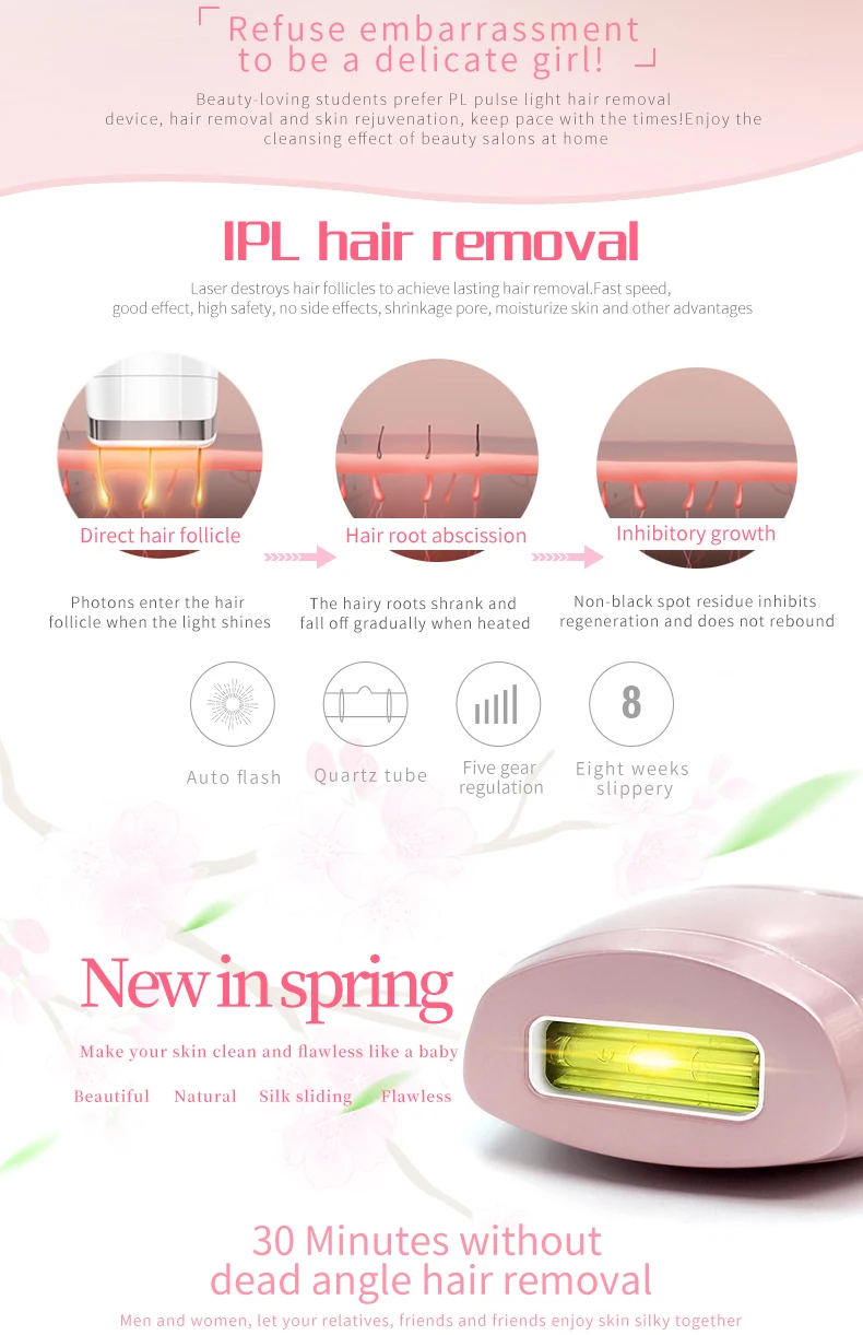 Device Facial Smart Home Use Portable Hair Remover Laser Ladies