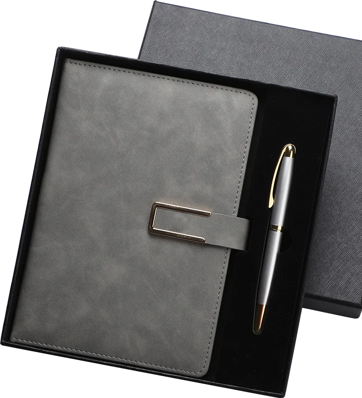 Leather Organizer Planner A5 Notebook Custom Logo Stationery Gift Set