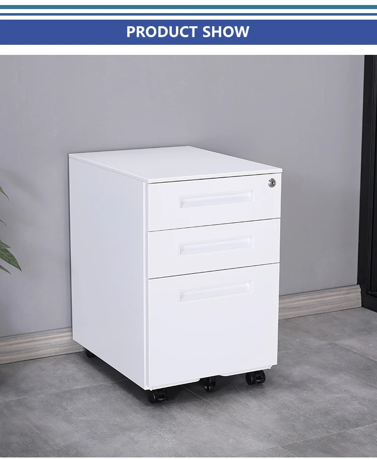 White Sliding Metal Movable Pedestal Steel Structure File Remove Drawer Buy Sliding