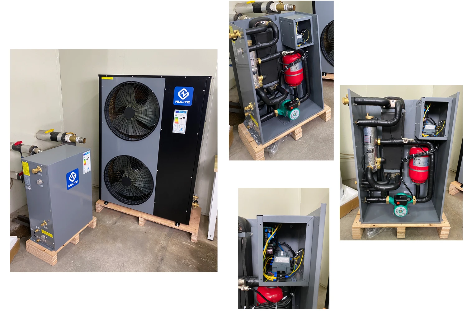 Nulite-bomba De Calor De Alta Potencia,Inversor Dividido De Aire A Agua