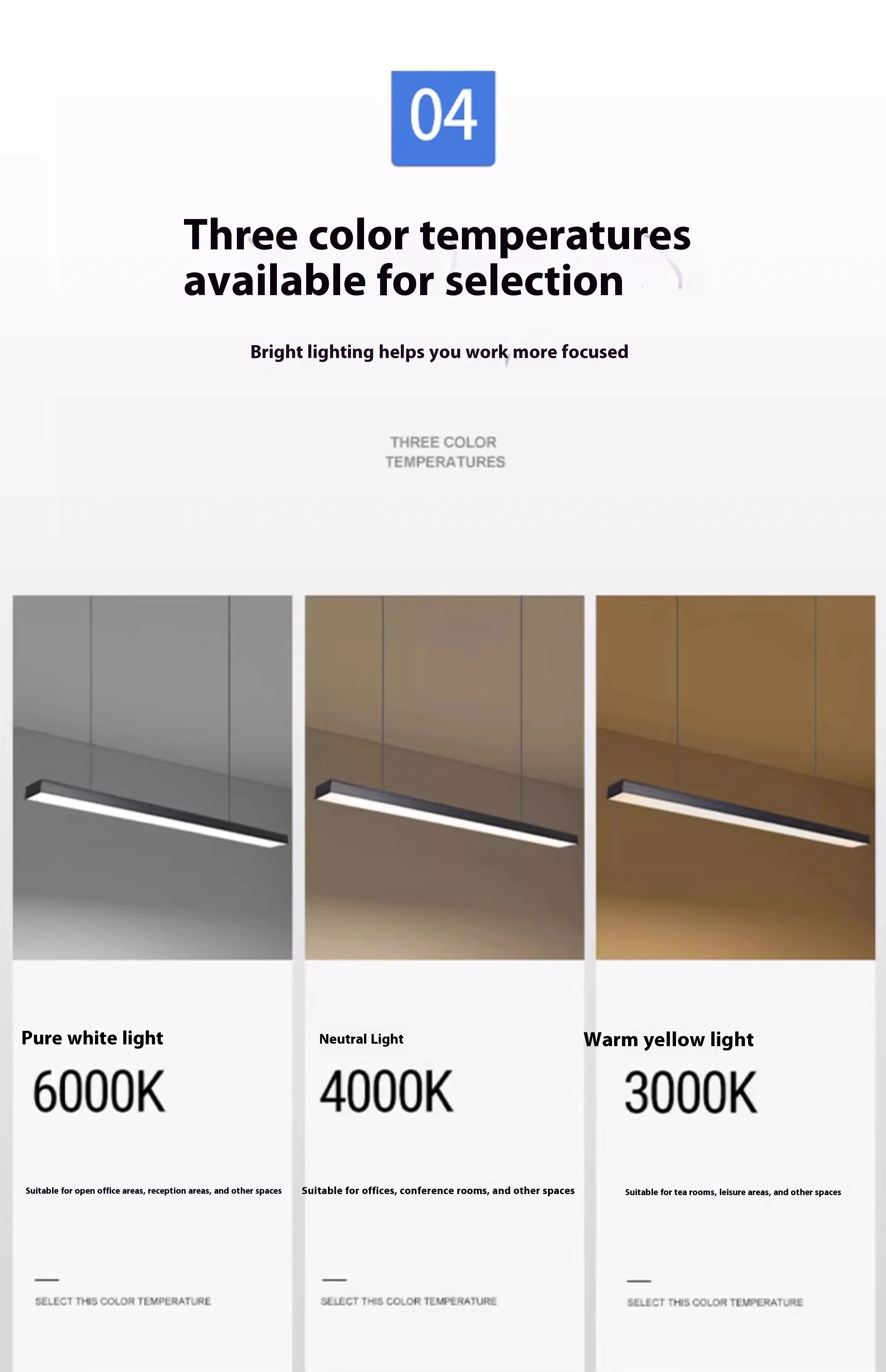 product for ul ce dlc certificated super bright 20w 40w 80w led aluminum linear light pendant for office shop school gym-10