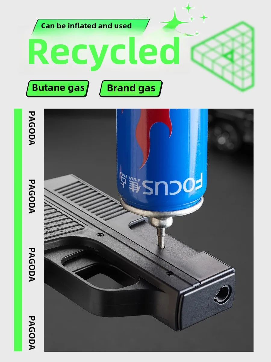 2025 Personalized Cigarette Case with Windproof Inflatable Gun-shaped Lighter 10 Thick Cigarettes Gift Gun Lighter for Giveaways