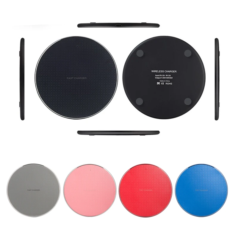 Qi Wireless Charger Charging Pad, High Power Round Qi Wireless Charger Base