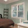 High quality window size double wood hung window with tempered glass for dining/bathroom/bedroom room