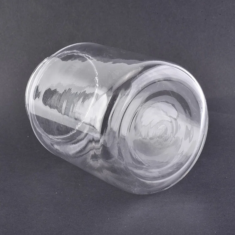 High clear glass candle jar tin home decor