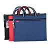 A4 Portable Envelope Double Zipper Canvas Document Folder Bag