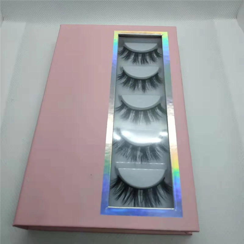 New arrival 3d 5d 6d mink eyelash package boxes 5 pairs per pack lash books for wholesale