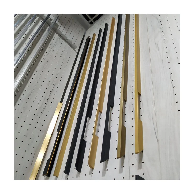 
aluminum matt custom profile 6061modern rose gold cabinet handles for kitchen cabinet 