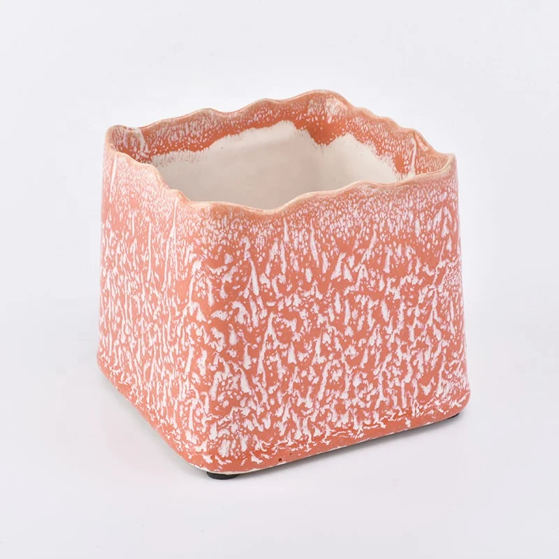 Square table Ceramic Candle Holders Candle Vessels wedding decoration