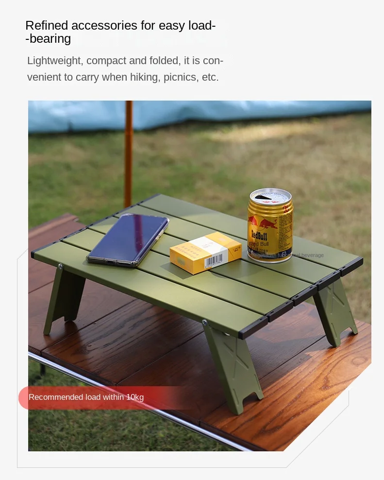 Ultra-Light Aluminum Alloy Mini Table Modern Outdoor Folding Leisure Tent for Coffee & Tea Portable & for Camping & Hiking
